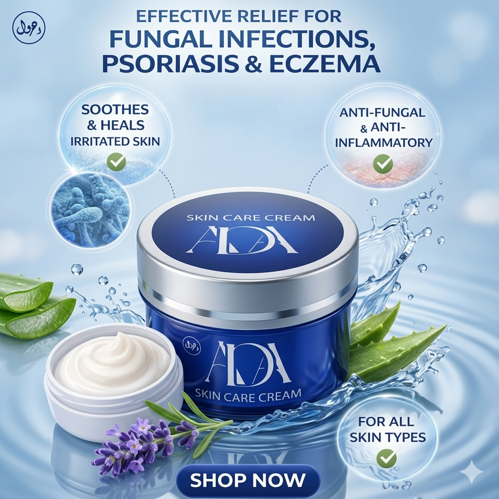 ADA Skin Care Cream – Soothing Relief for Fungal Infection, Psoriasis & Eczema | Anti-Itch Formula for Healthy Skin