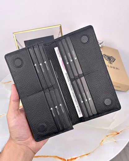 Luxury Handmade Leather Long Wallet For Men
