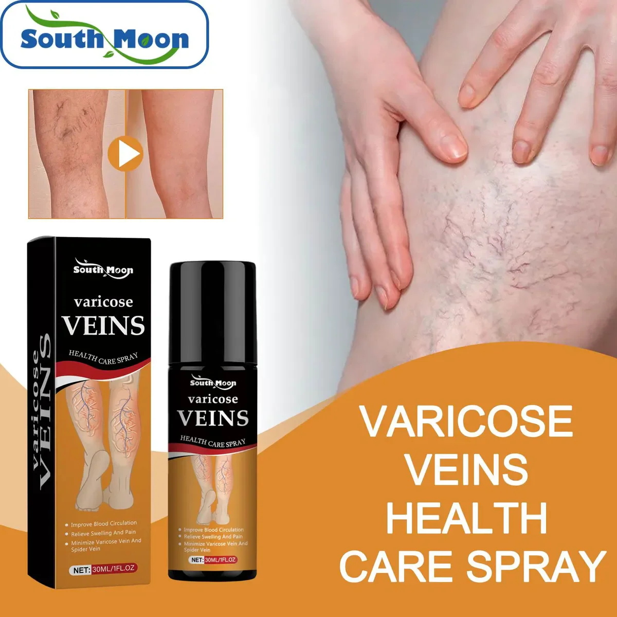 Turmeric Herbal Vericose Vein Relief Spray | With Free Delivery