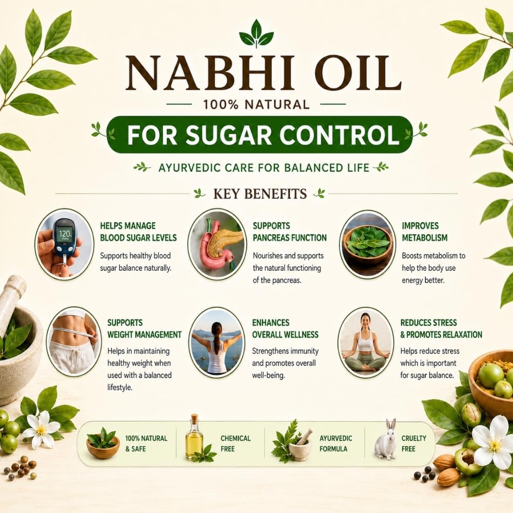 Blood Sugar Control Herbal Belly Button Oil Buy 1 Get 1 Free