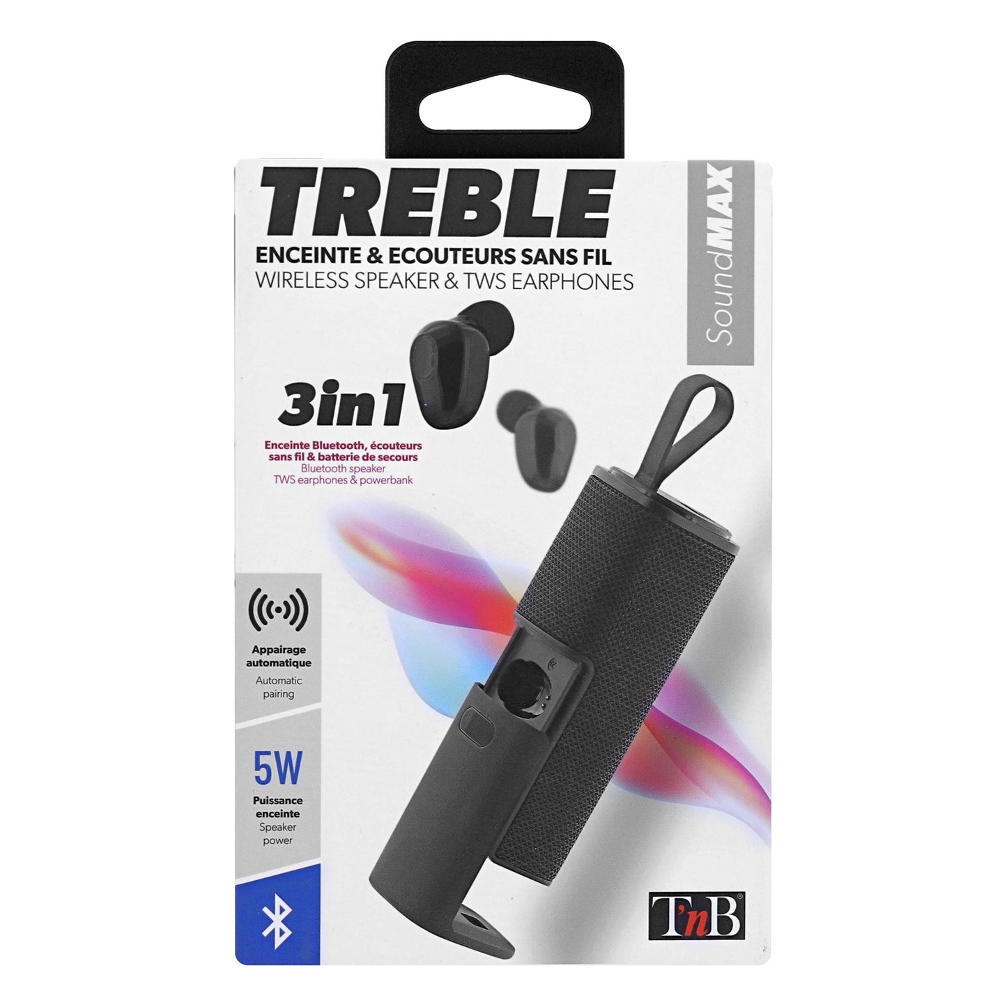 TREBLE wireless speaker + wireless headphones and power bank