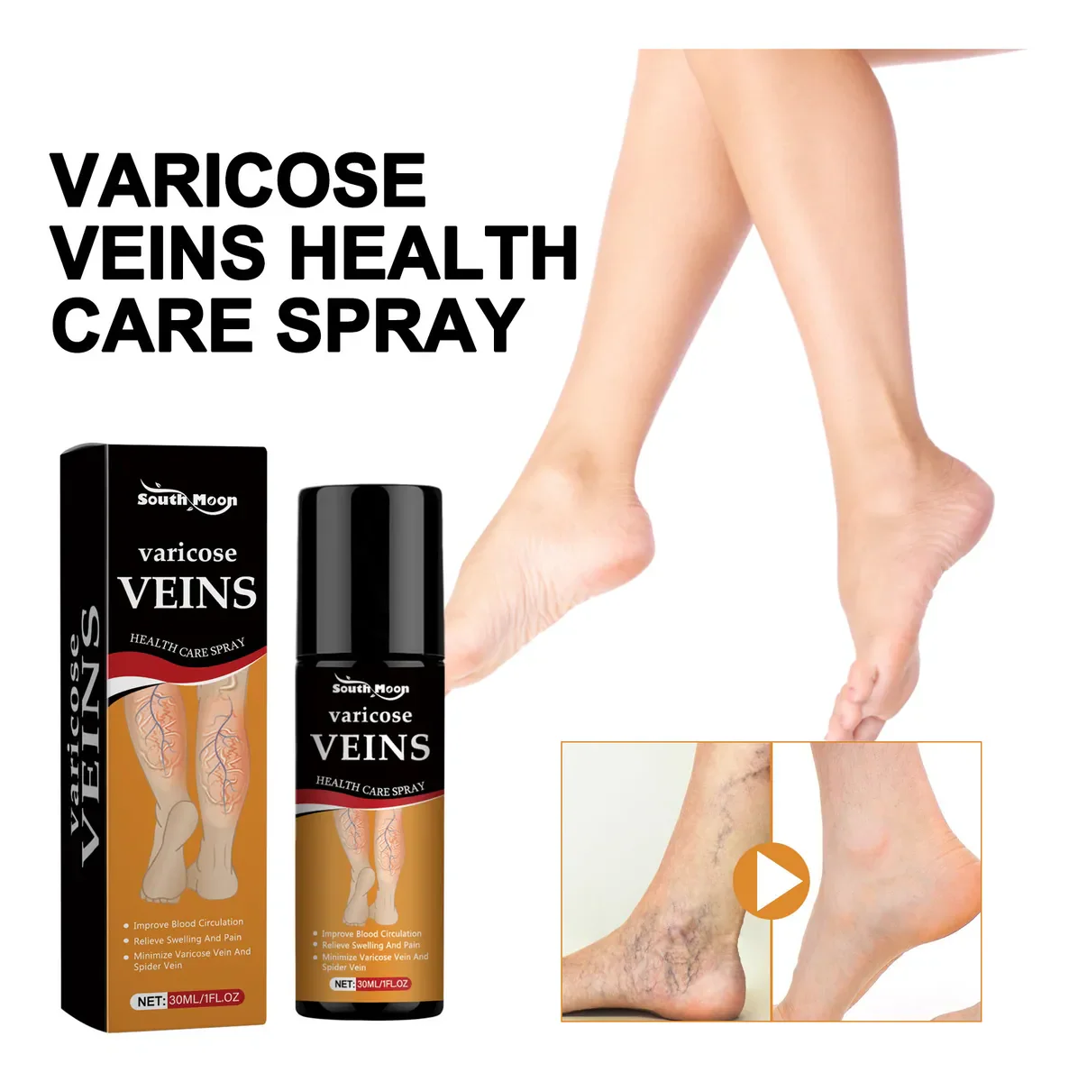 Turmeric Herbal Vericose Vein Relief Spray | With Free Delivery