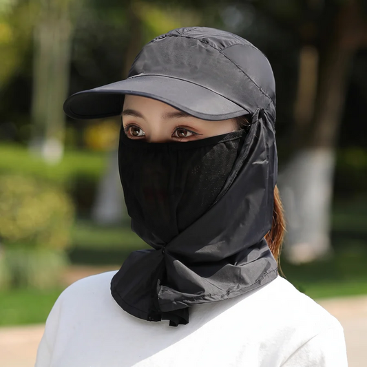 UV Protection Sun Hat with Face Cover | Breathable Summer Outdoor Cap for Men & Women