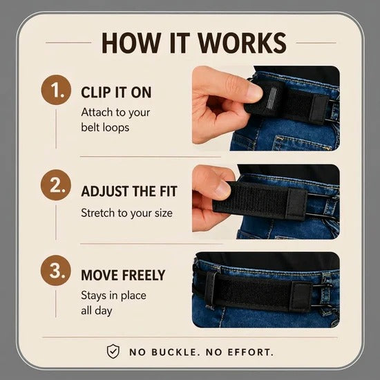 Premium Buckle-Free Hook Belt With New Style