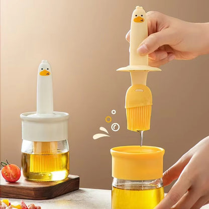 2-in-1 Duck Oil Dispenser With Silicone Brush