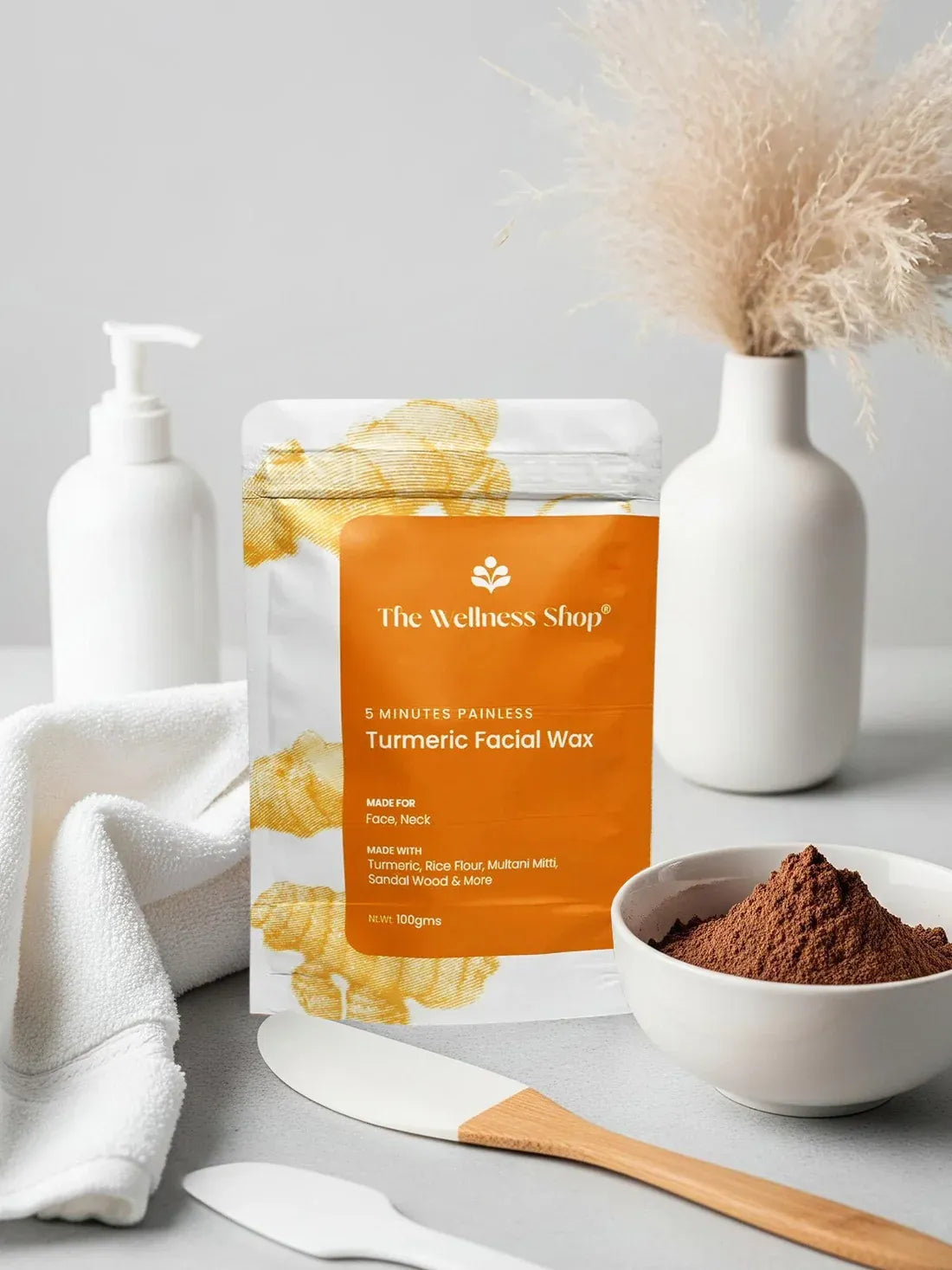 Turmeric Facial Wax - 5 Minutes Painless Herbal Wax Powder