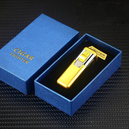 Best Refillable Fireplace Gas 4 Jet Blue Flame Cigar Torch Butane Fire Lighter Outdoor Windproof BBQ Camping Stove Torch Lighter