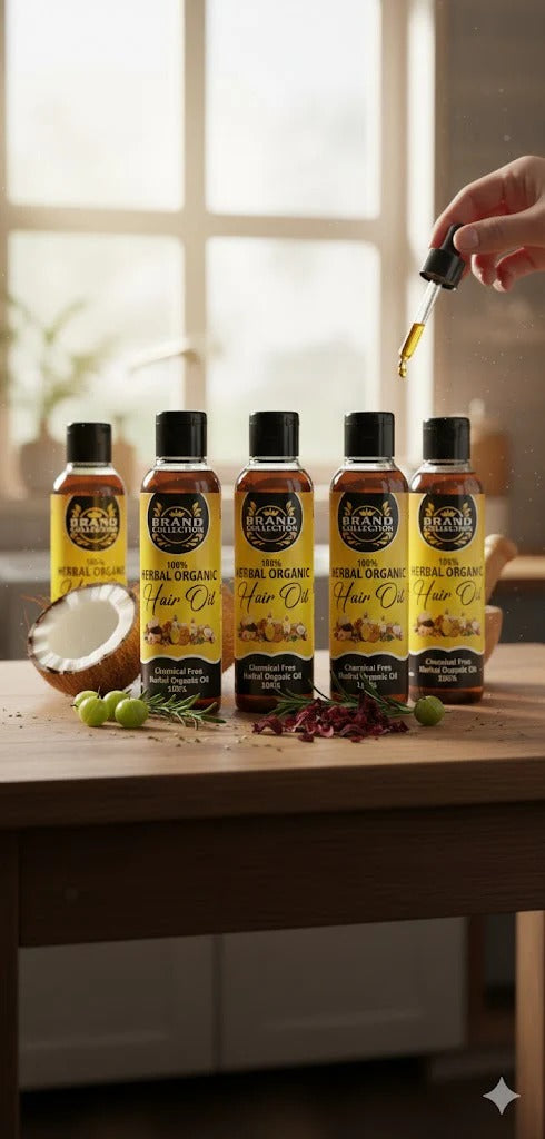 Pure Herbal Hair Oil for Fast Hair Growth & Thickness