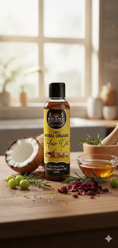 Pure Herbal Hair Oil for Fast Hair Growth & Thickness