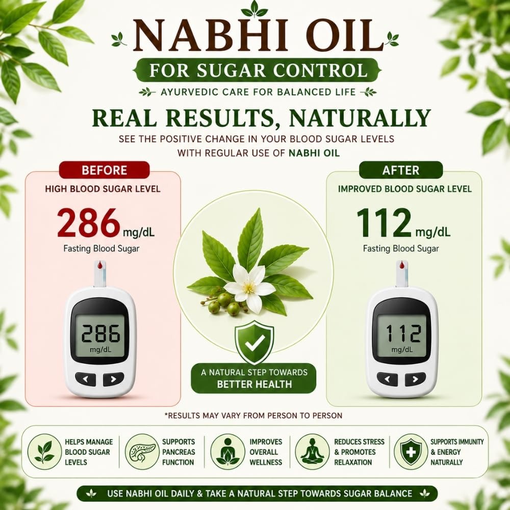 Blood Sugar Control Herbal Belly Button Oil Buy 1 Get 1 Free