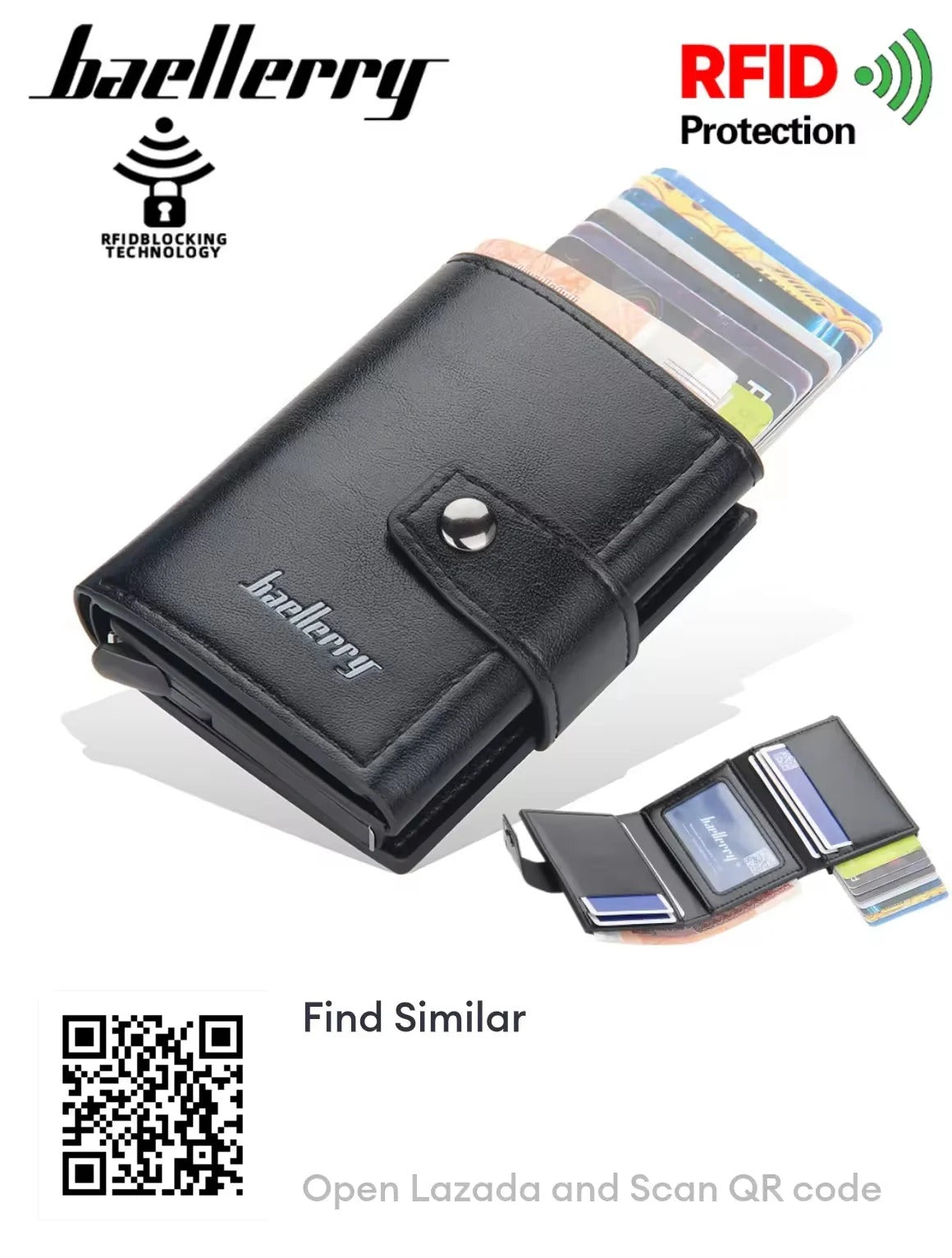 Baellberry Unisex Credit & Id Card Holder Wallet