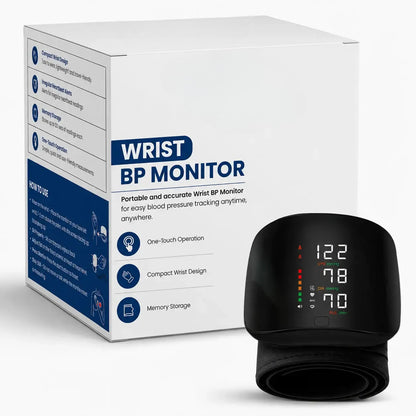Rechargeable Wrist BP Monitor – Digital LED Display & Voice