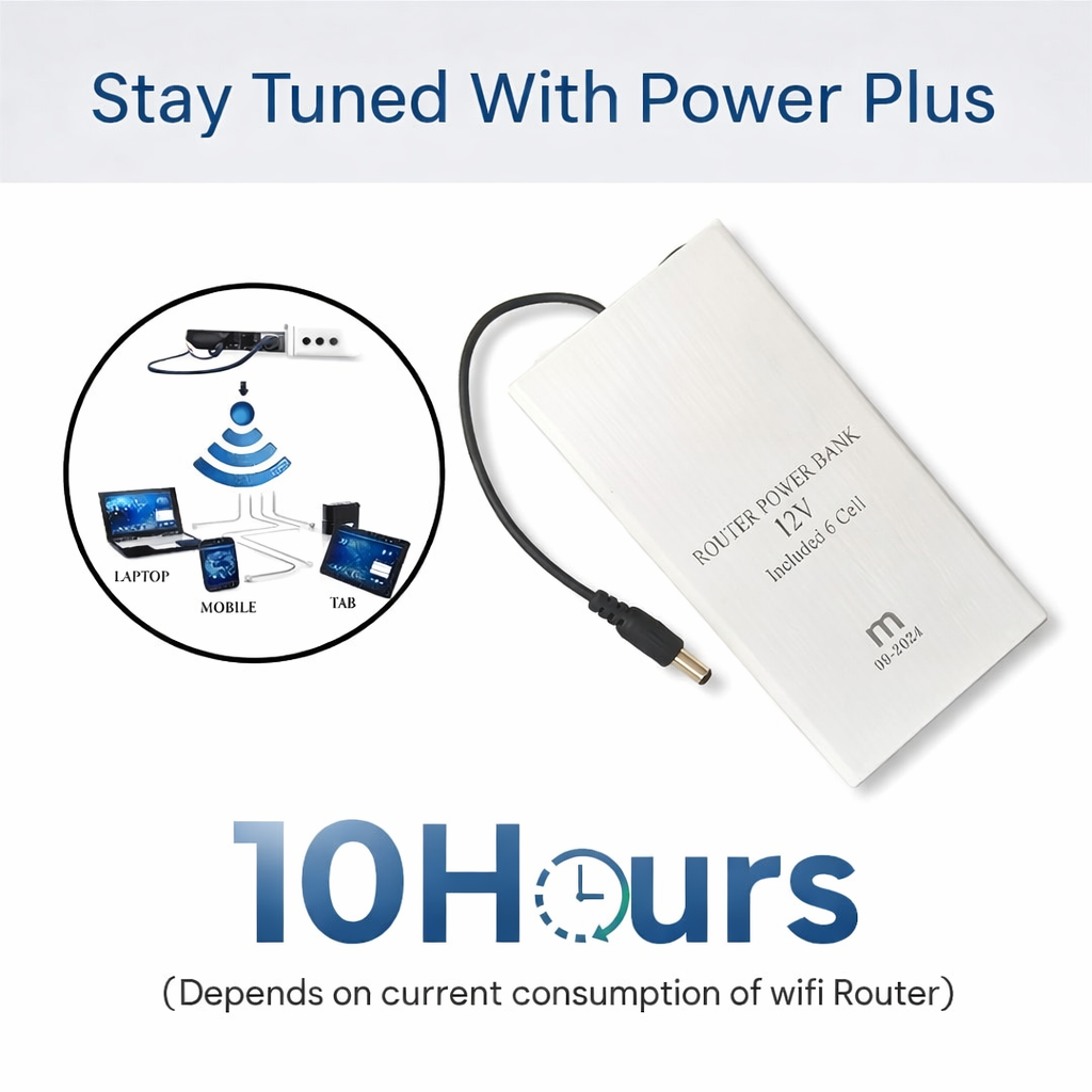 WiFi Router Power Bank (8–10Hrs Backup) With Free Delivery