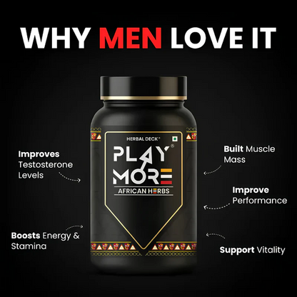 Play More African Herbs-Natural Energy Wellness Herbal Formula (Zero Side Effect)