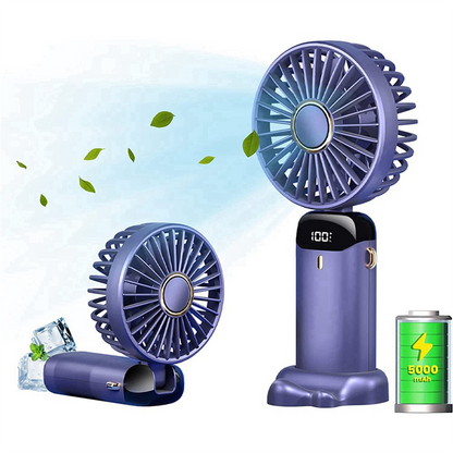 Mini Portable Handheld Led Fan (1200MAH) Battery