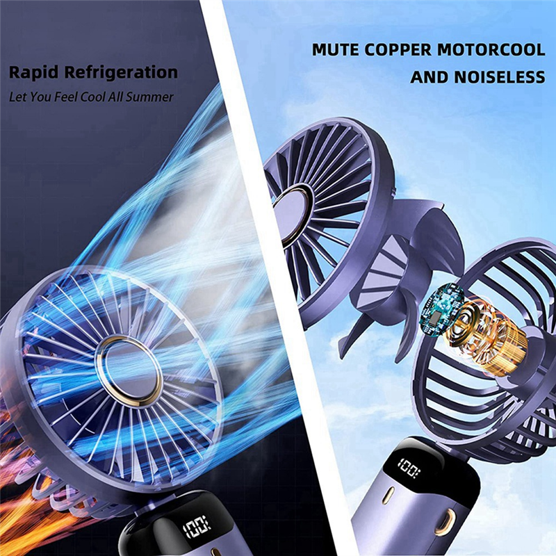 Mini Portable Handheld Led Fan (1200MAH) Battery